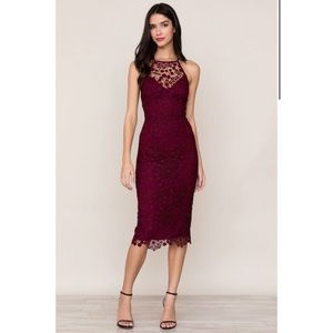 Yumi Kim She’s Mine Crimson Lace Dress
